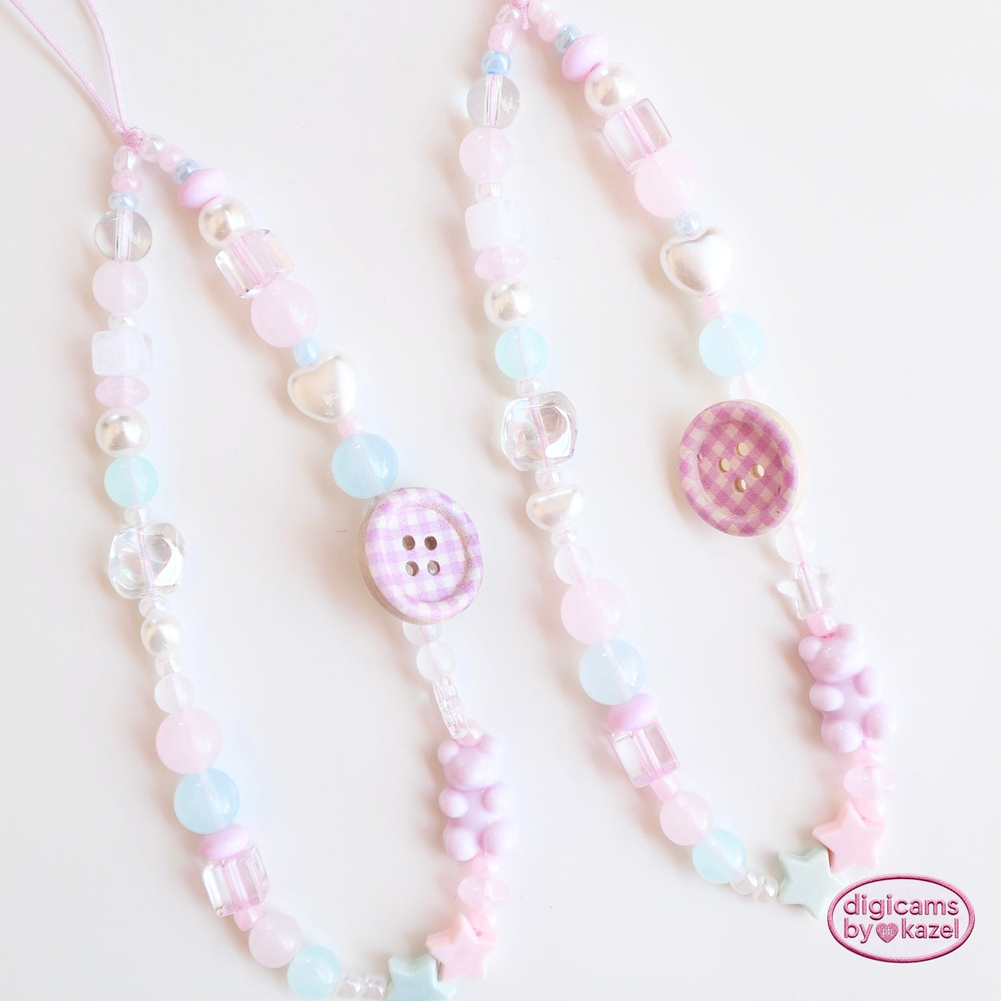 Checkered button straps