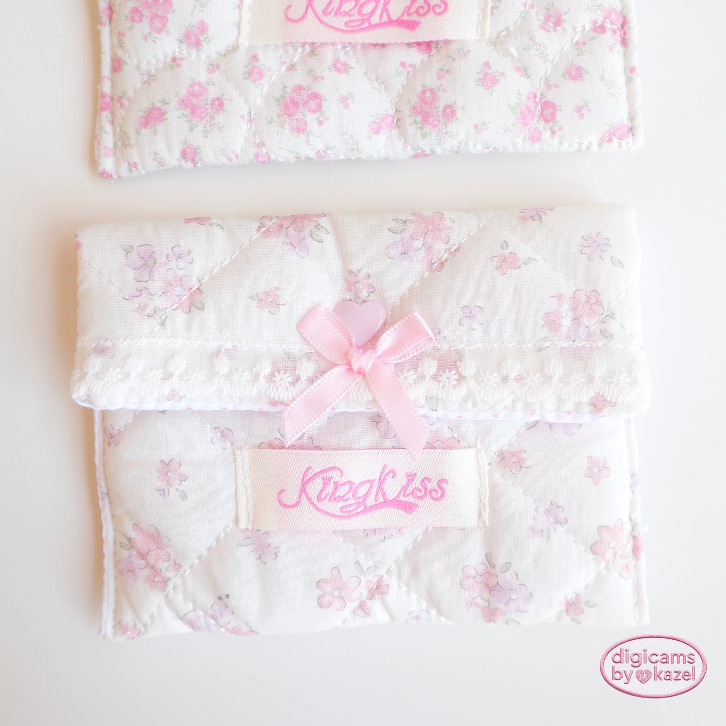 Floral with bow camera pouch