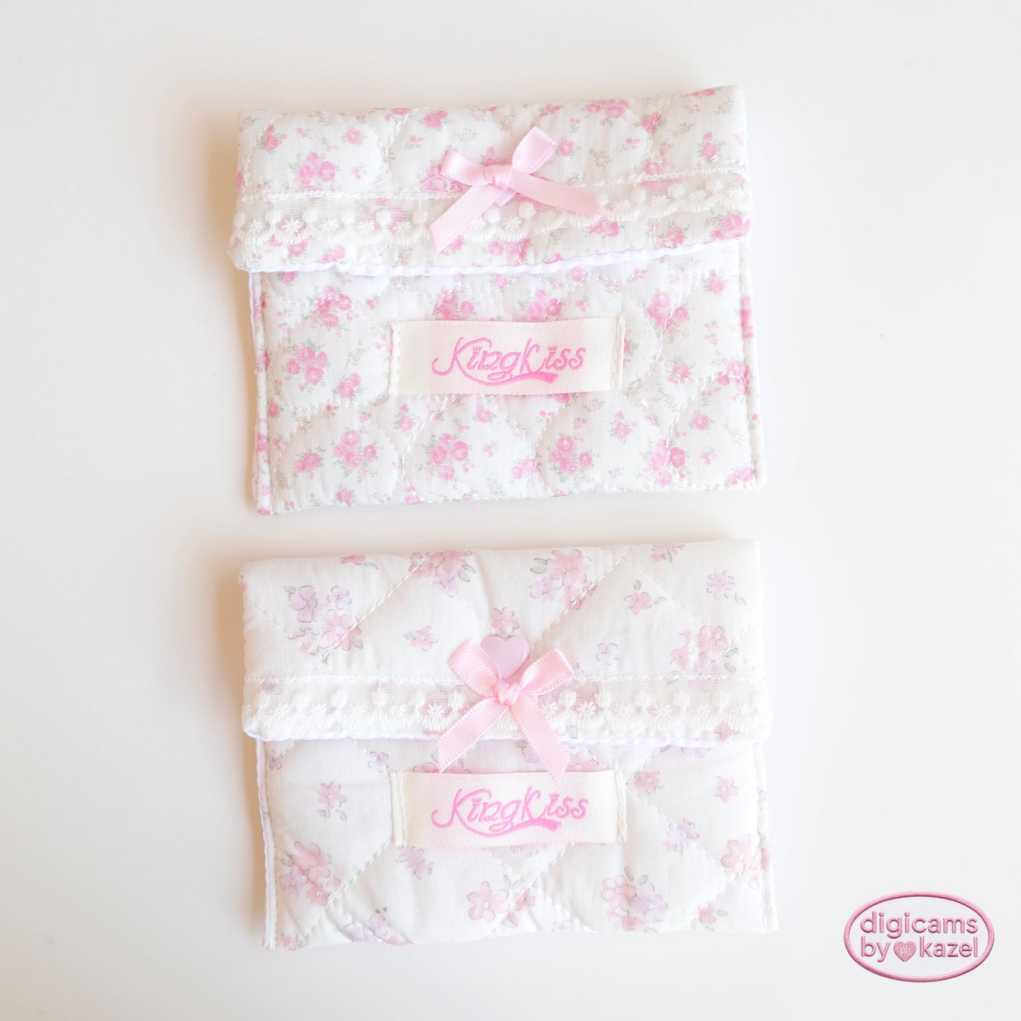Floral with bow camera pouch