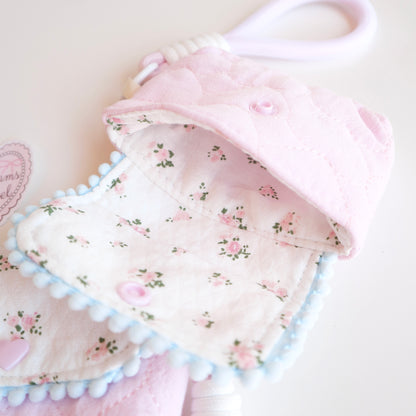 Pink lace with lanyard camera pouch