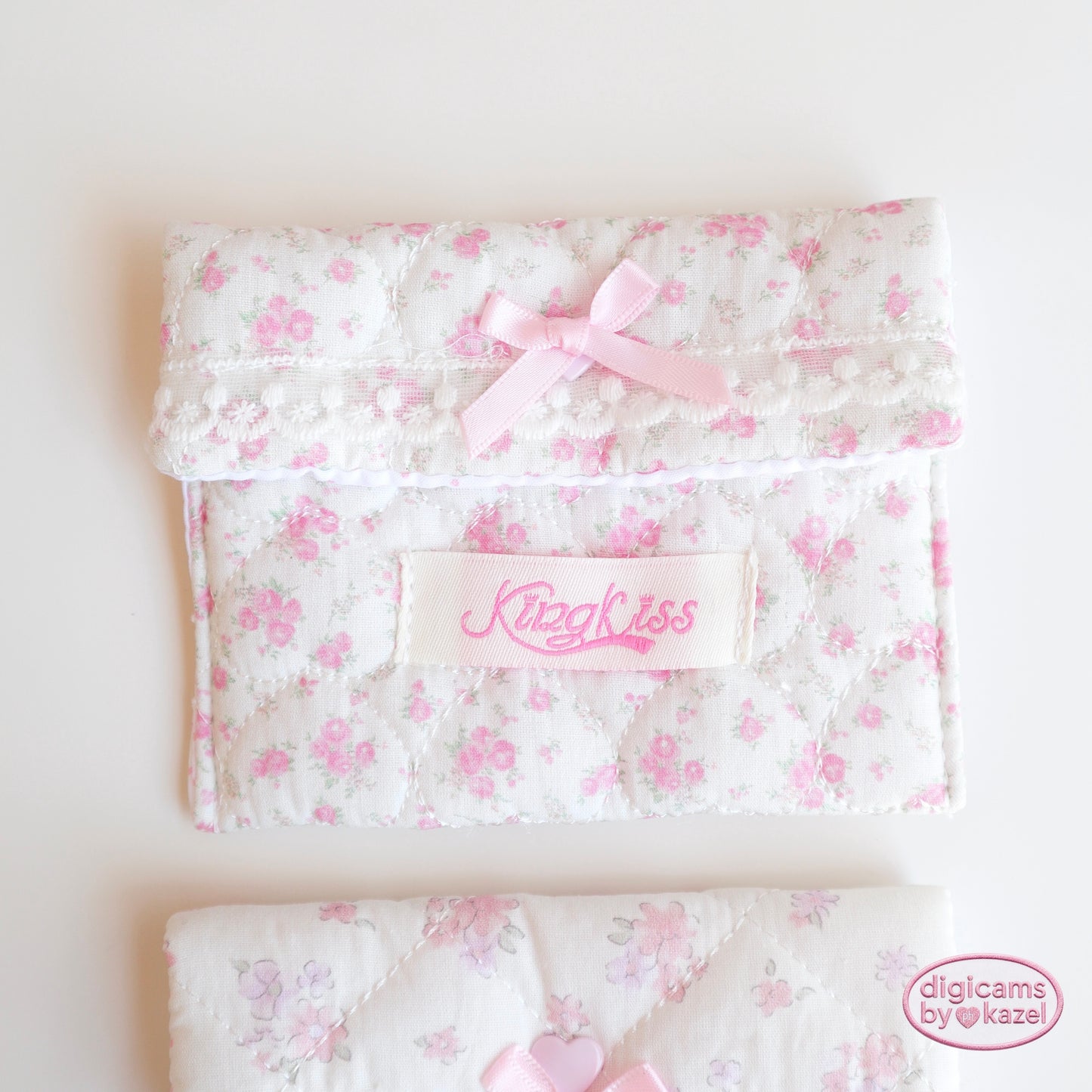 Floral with bow camera pouch